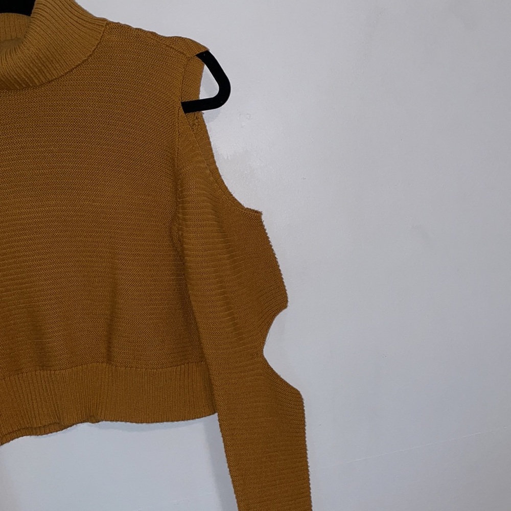 Bcbgeneration Coldshoulder Turtleneck Crop Sweater - image 2